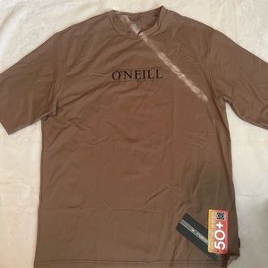 Men’s O’Neil brown shirt size XL slim fit 50+ UV protectant built in shirt NWT